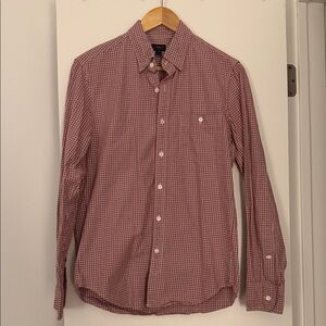 Men's JCrew Red Blue and White Checkered Shirt